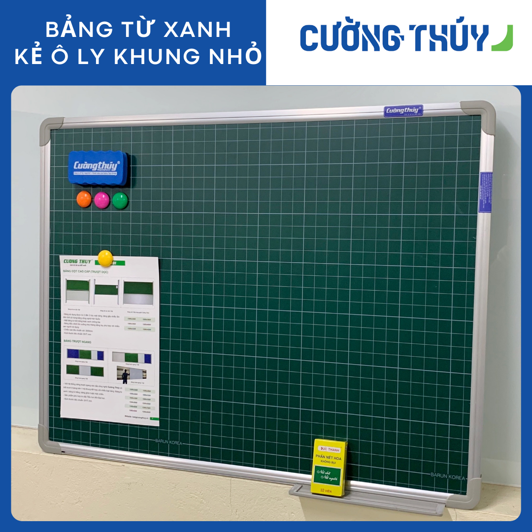 Bảng Từ Xanh Kẻ Ôly Khung Nhỏ CT13