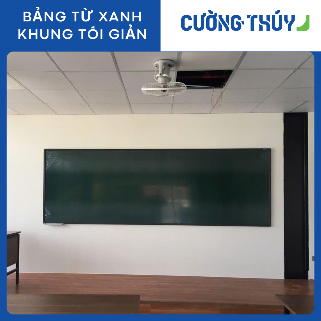 Bảng Từ Xanh Khung Tối Giản Màu Cà Phê